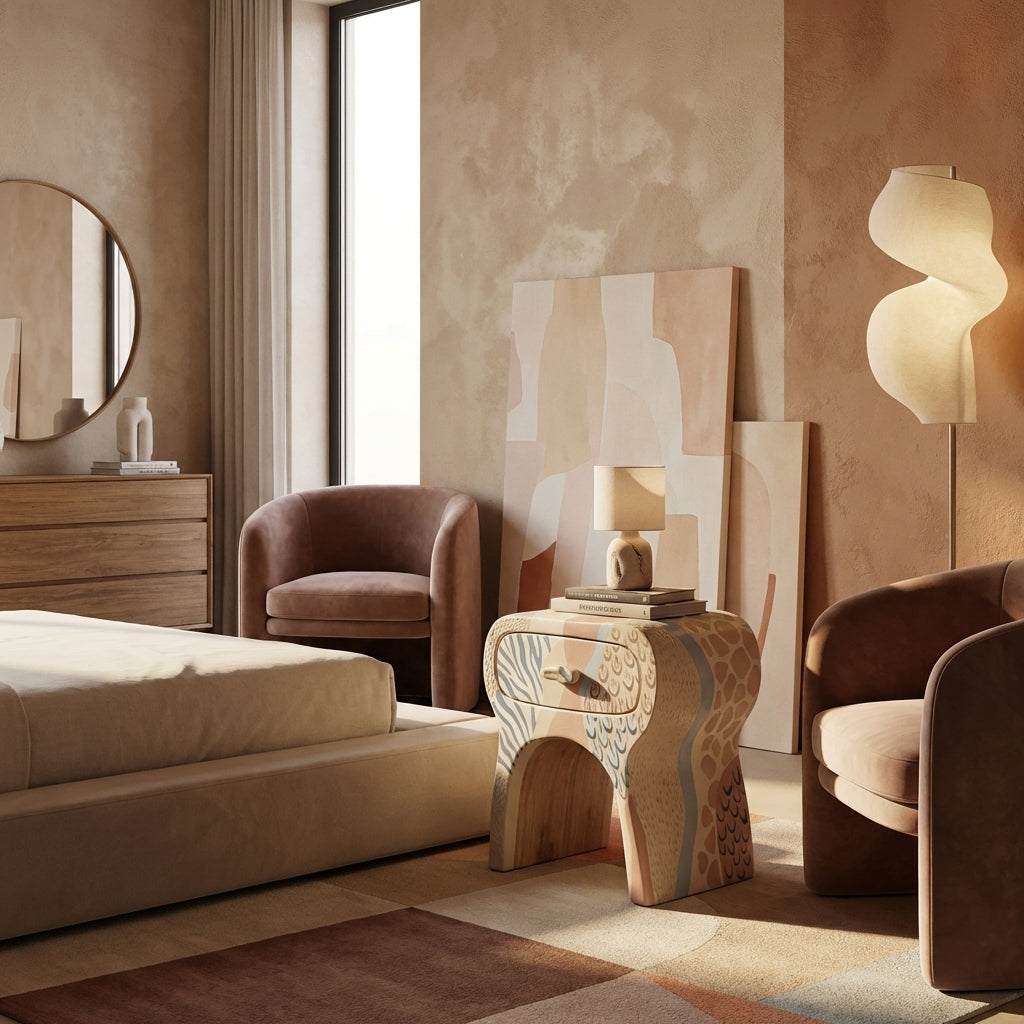 AVERONIX Sculptural Bedside Table