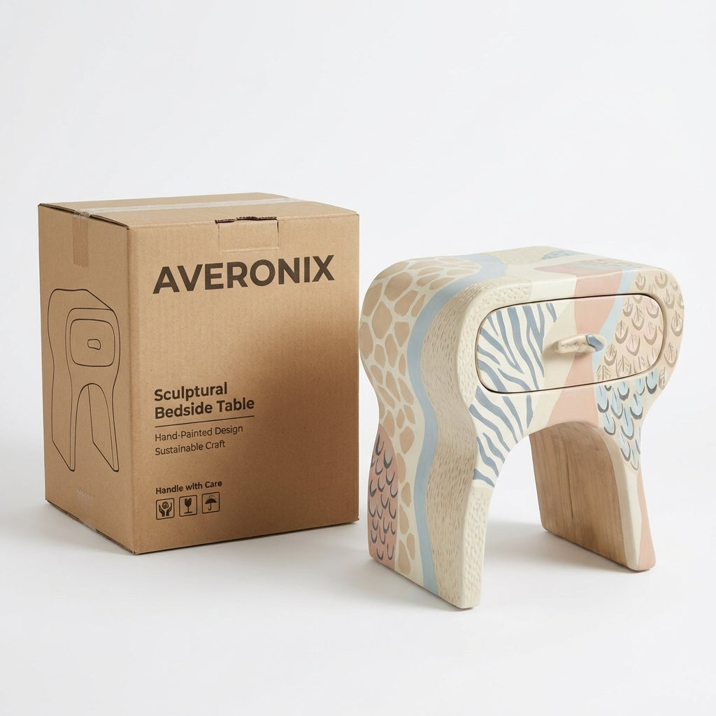AVERONIX Sculptural Bedside Table